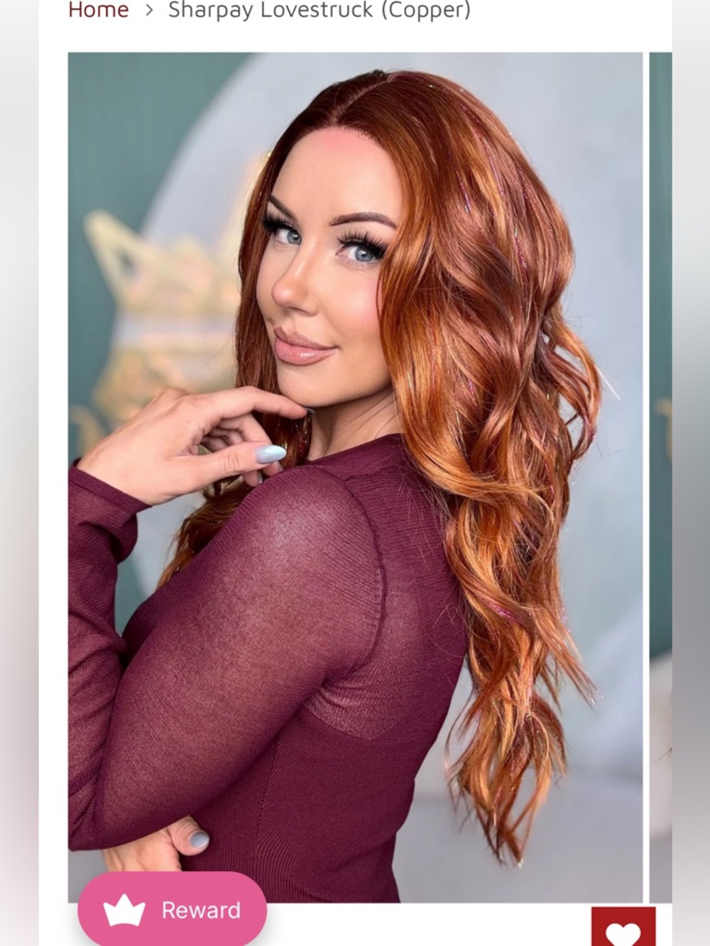 Sharpay Lovestruck Copper by Chelsey Smith Crowns Women's Wig